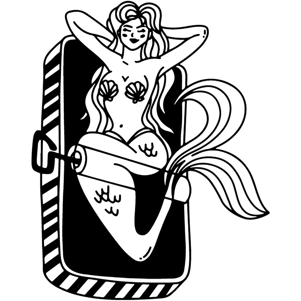 Mermaid Can Semi-Permanent Tattoo. Lasts 1-2 weeks. Painless and easy to  apply. Organic ink. Browse more or create your own. | Inkbox™ |  Semi-Permanent Tattoos, image size:1090x1090