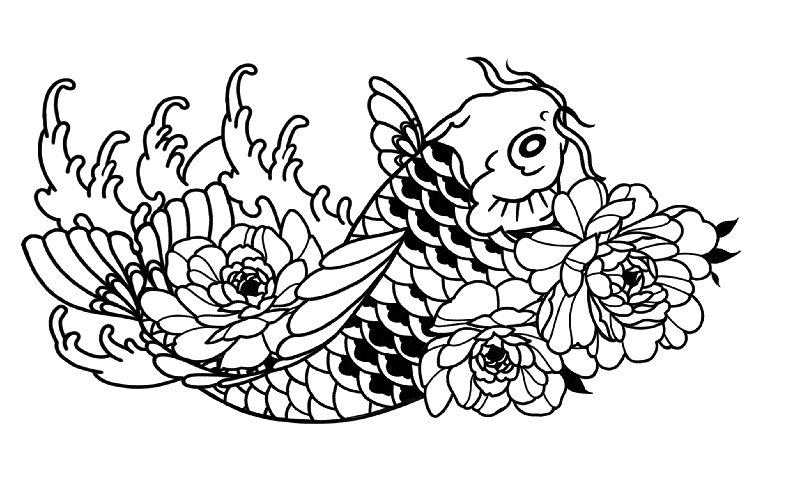 Find Your Dream japanese flower Tattoos! (95) - Page 1 | Inkbox™, image size:1690x2740