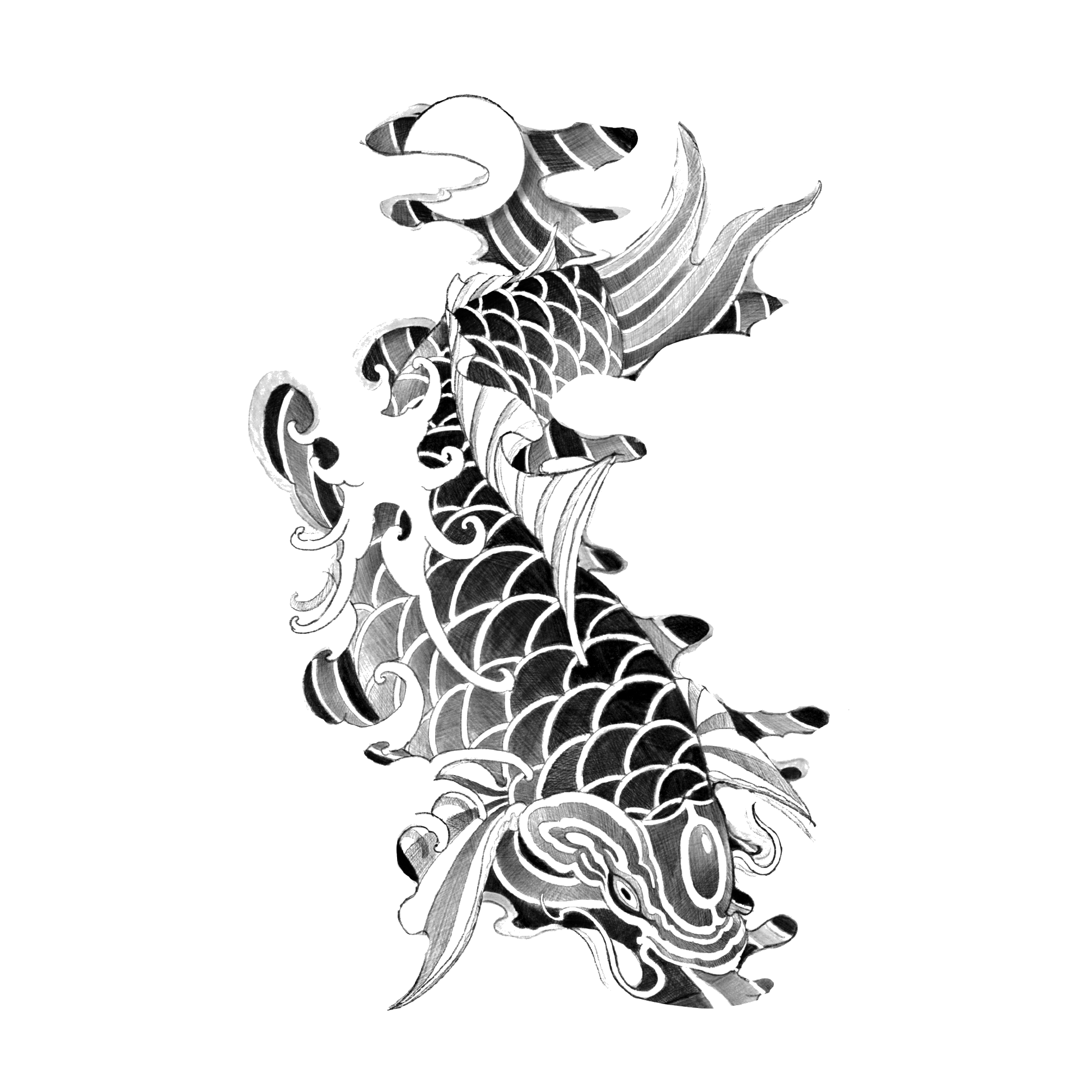 Black & White Water Tattoos That Inspire