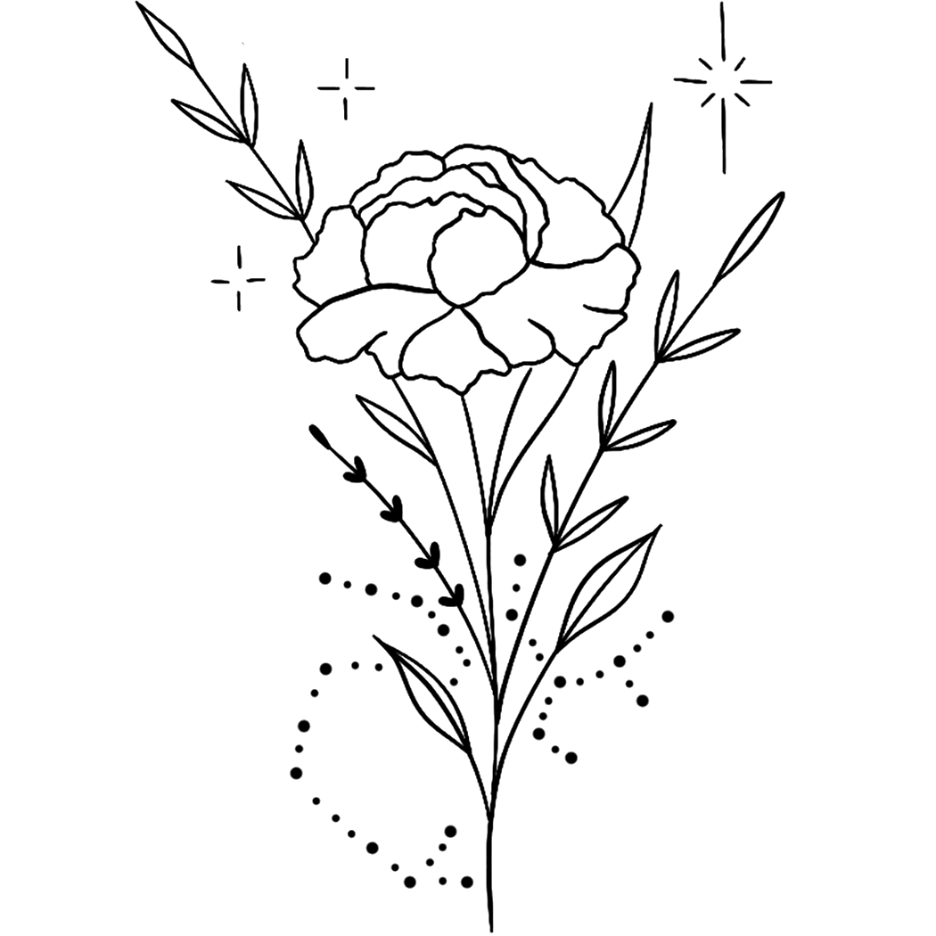 Black and White Carnation Tattoo Meaning