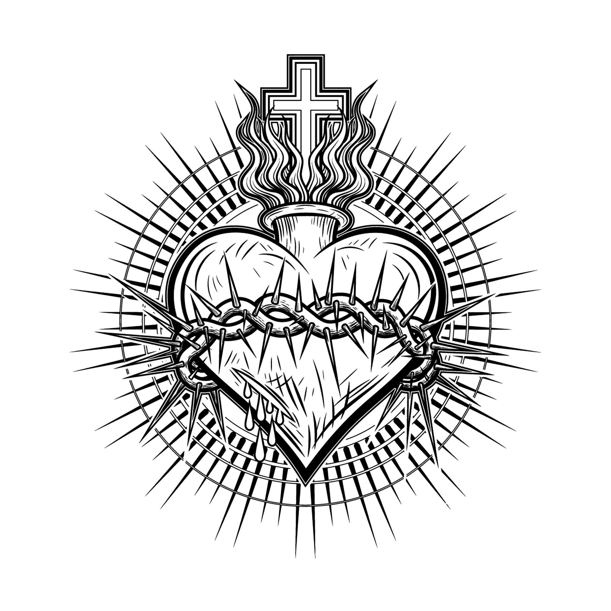 Crown of Thorns Ink: Tattoo Listings (18 Ideas) | Inkbox™, image size:1990x1990
