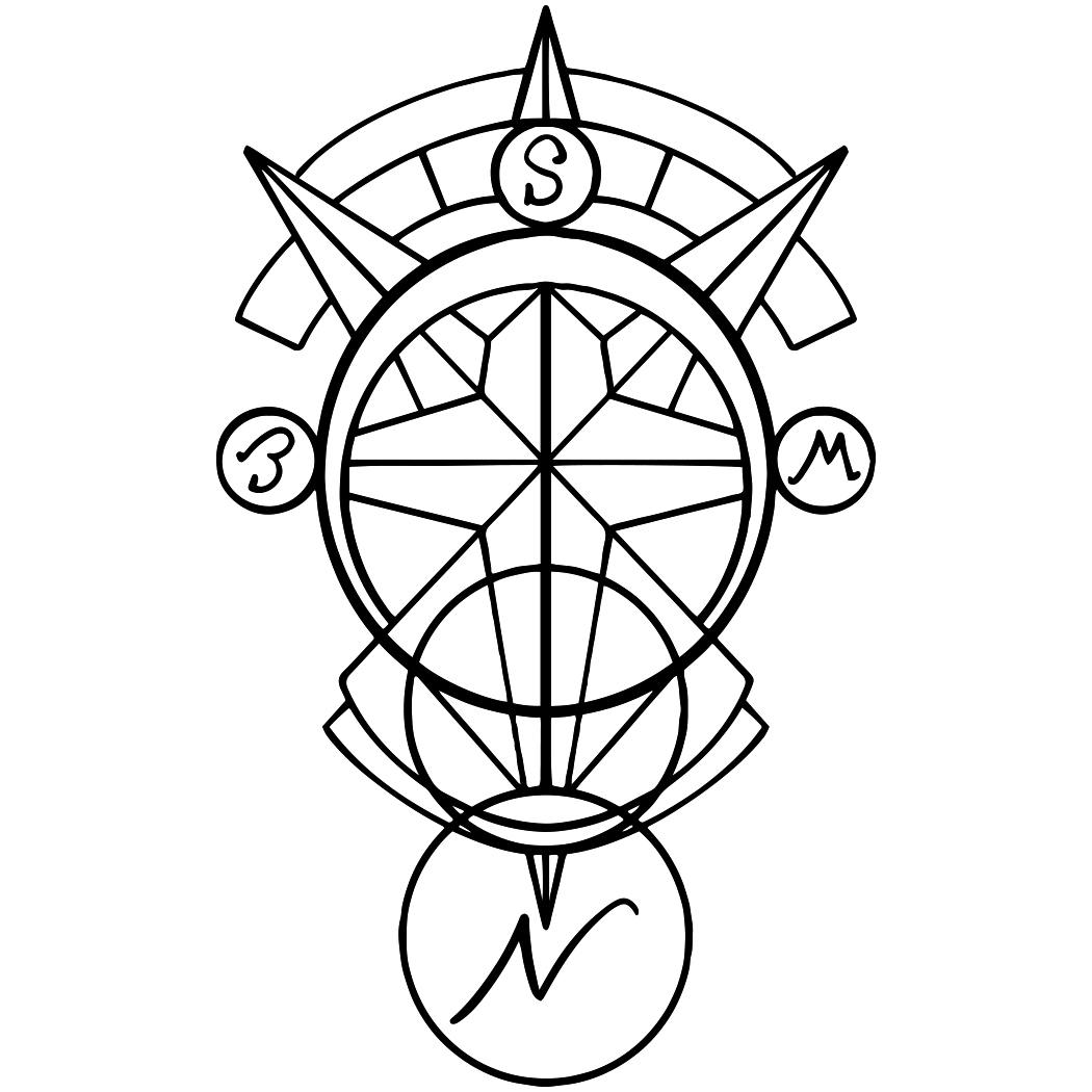 transmutation circle shoulder tattoo