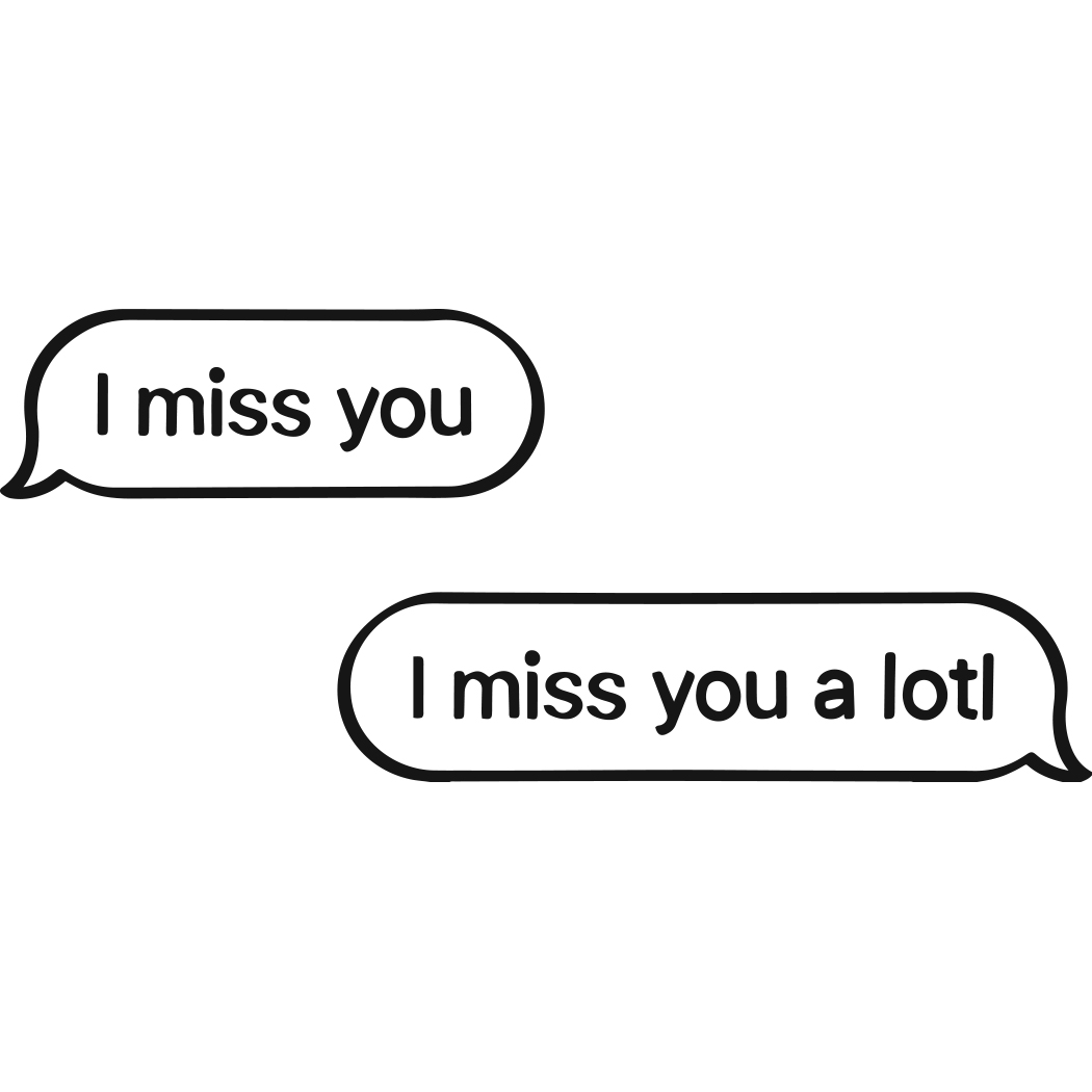 I Miss You, I Miss You A Lotl SemiPermanent Tattoo. Lasts 12 weeks. Painless and easy to apply