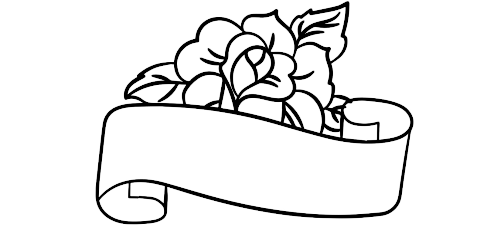 Roses and Ribbons SemiPermanent Tattoo. Lasts 12 weeks. Painless and