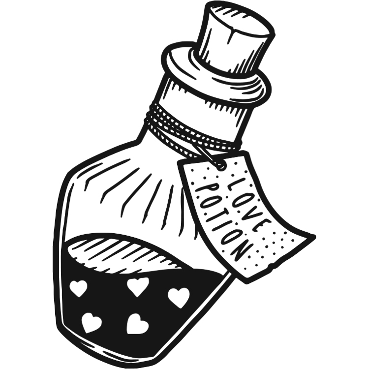 Bottle of Love SemiPermanent Tattoo. Lasts 12 weeks. Painless and