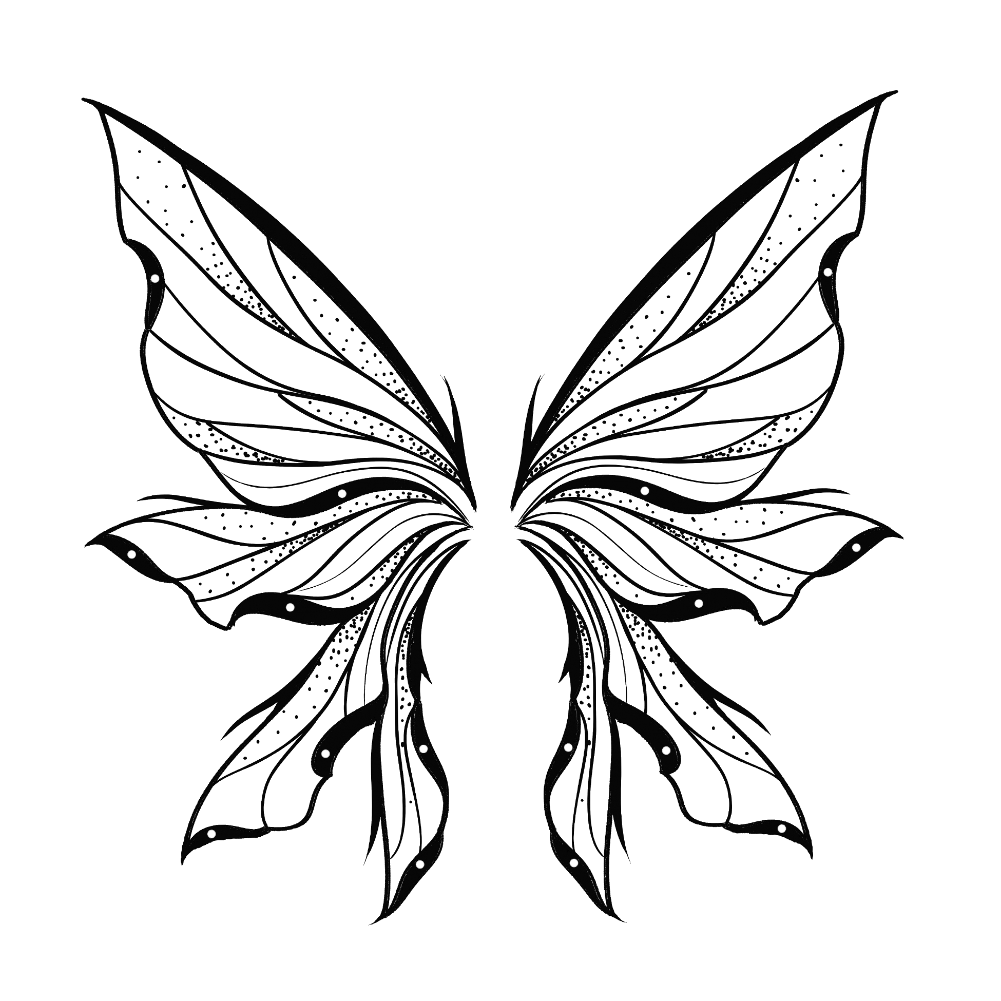 Fairytale Wings SemiPermanent Tattoo. Lasts 12 weeks. Painless and