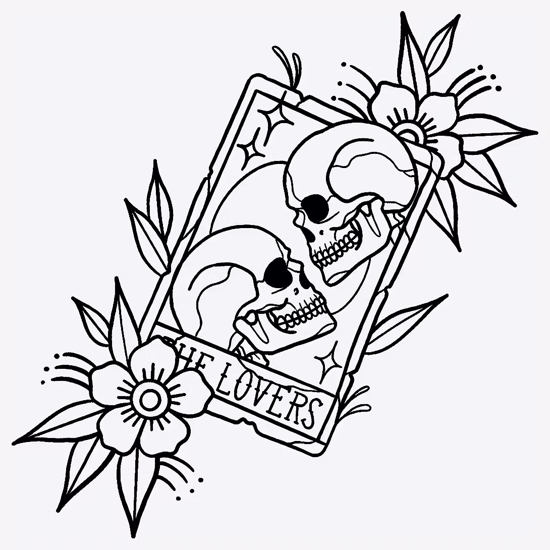 Simple Lovers Tarot Tattoo Meaning