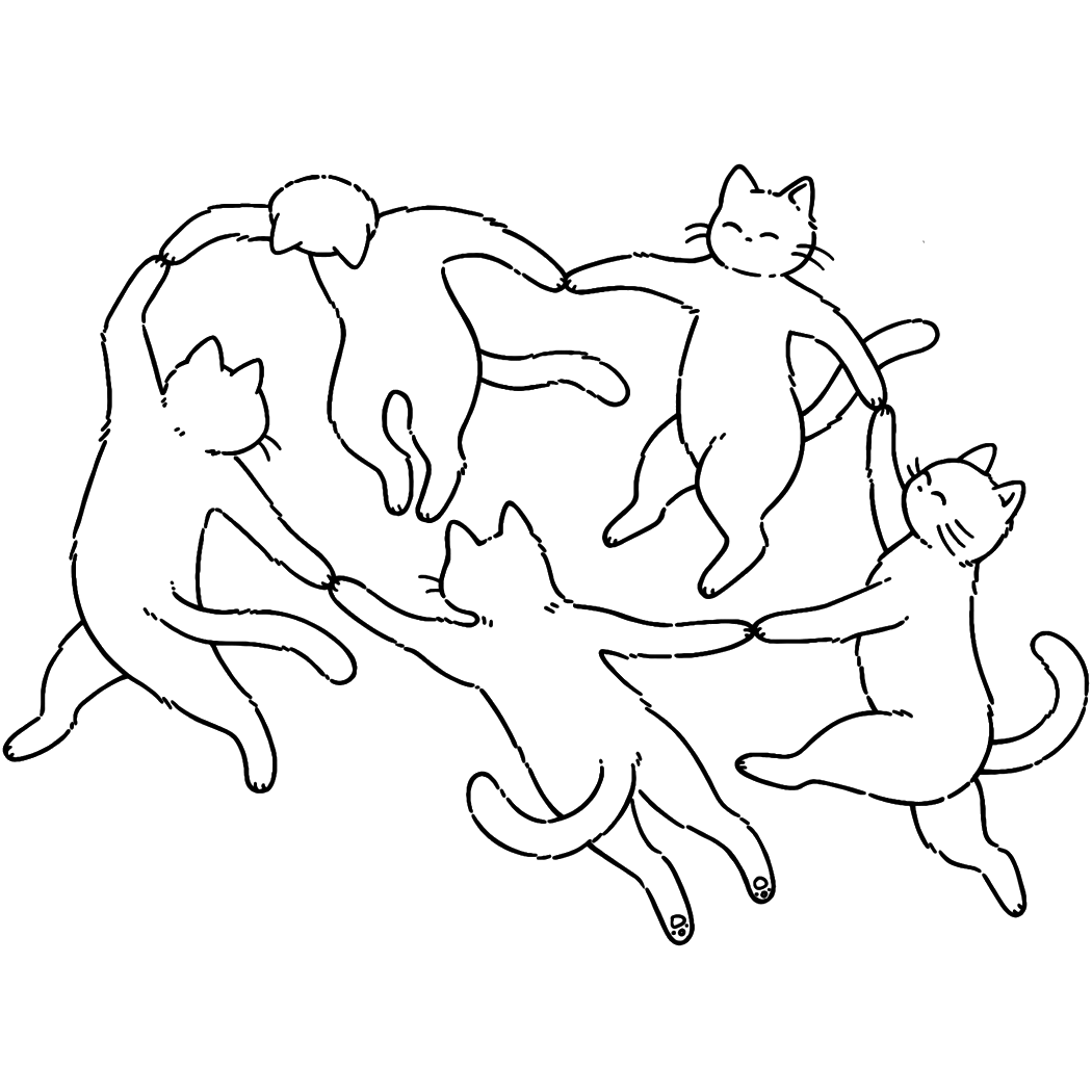 Dance of the Kitties SemiPermanent Tattoo. Lasts 12 weeks. Painless