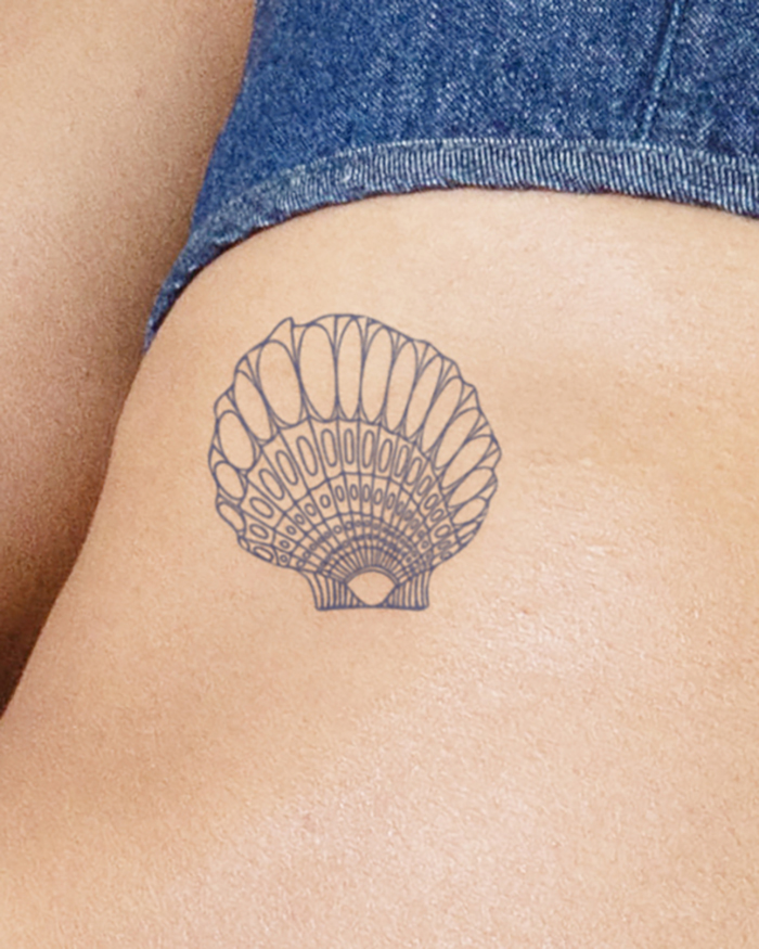 Conch Shell Temporary Tattoo Sticker - OhMyTat