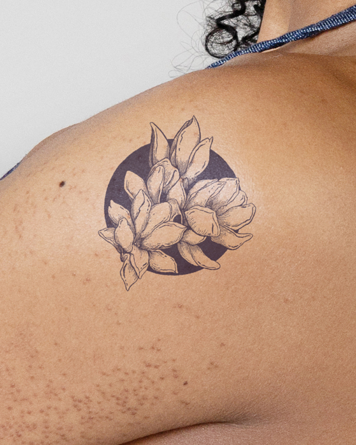 magnolia flower tattoo shoulder chestTikTok Search