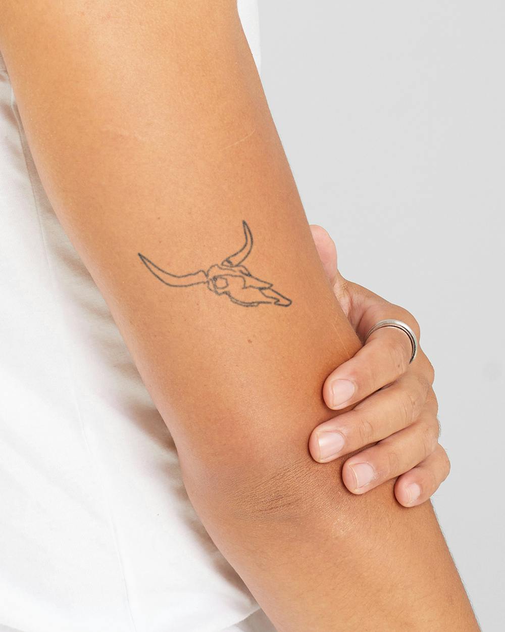 Bull Line Semi-Permanent Tattoo. Lasts 1-2 weeks. Painless and easy to  apply. Organic ink. Browse more or create your own. | Inkbox™ |  Semi-Permanent Tattoos