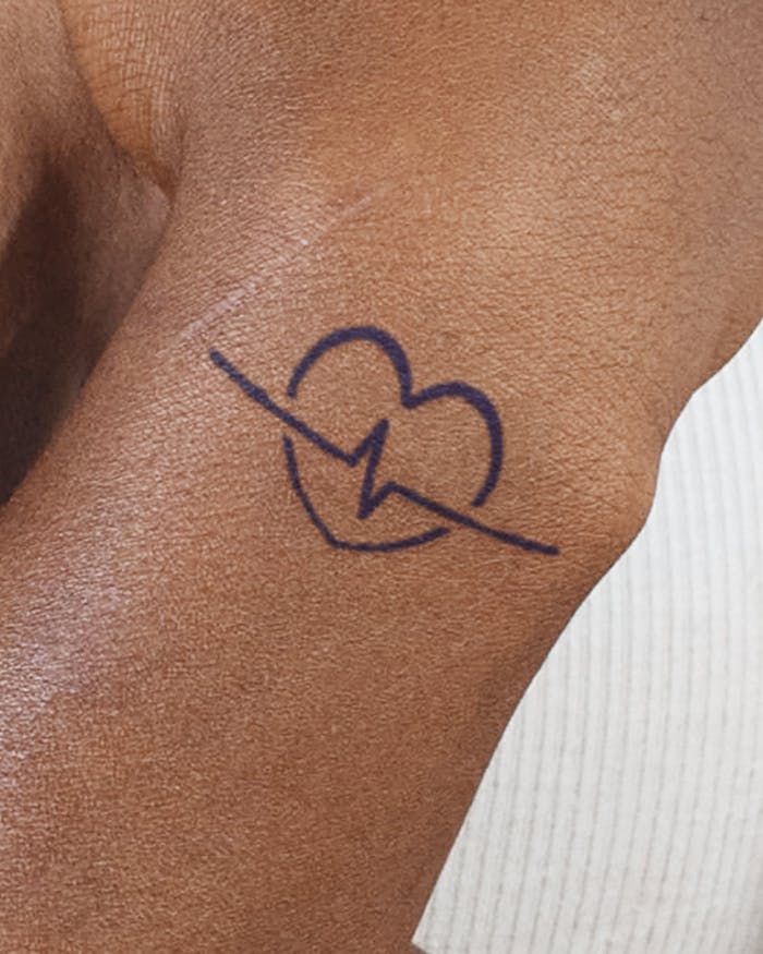 Heartbeat Tattoo - Semi-Permanent Tattoos by inkbox™ - Inkbox™