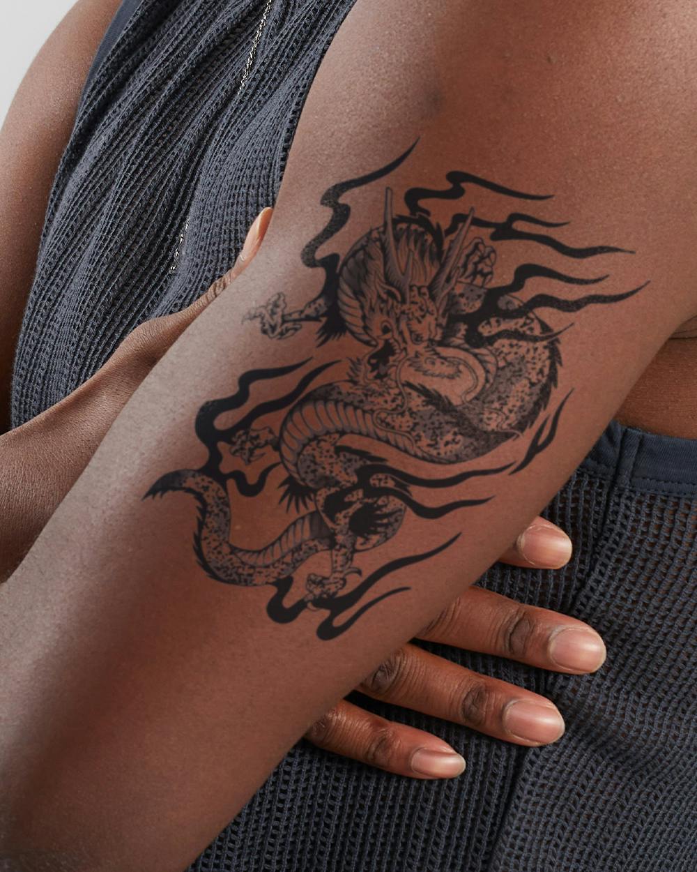 Minimalist Dragon Tattoo – Tattoo for a week