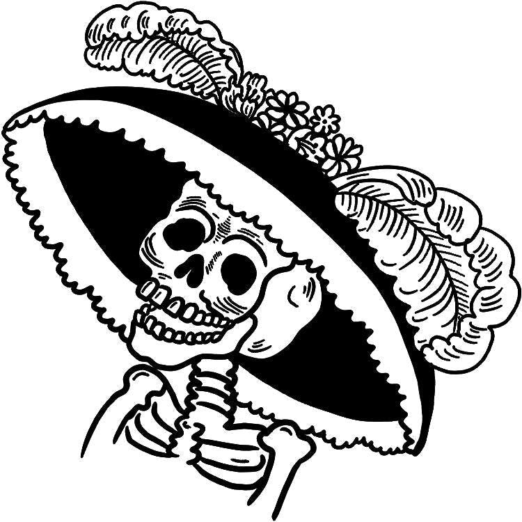 La Catrina Tattoo - Semi-Permanent Tattoos by Inkbox™